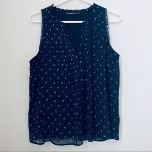 Abercrombie & Fitch Tank Top - Navy Blue Print